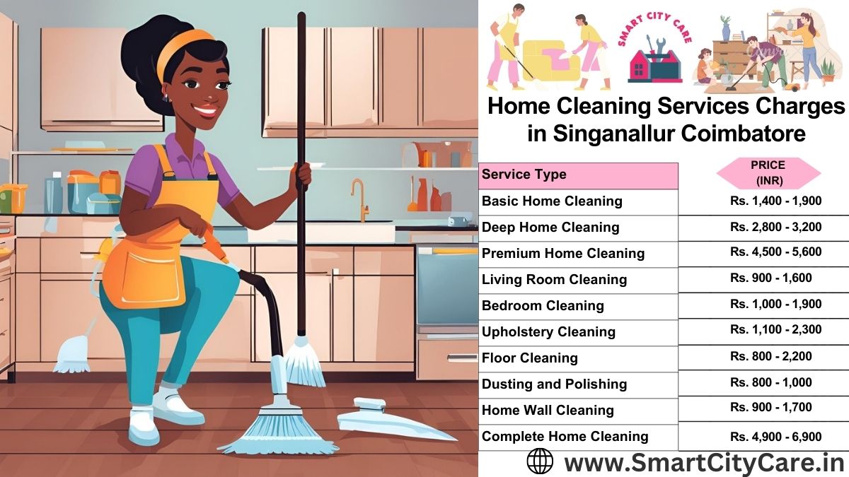 Home Cleaning Charges list in Singanallur, Coimbatore