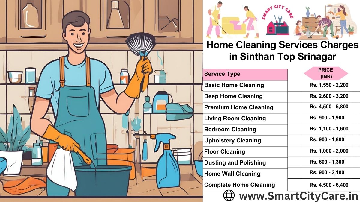 Home Cleaning Charges list in Sinthan Top, Srinagar