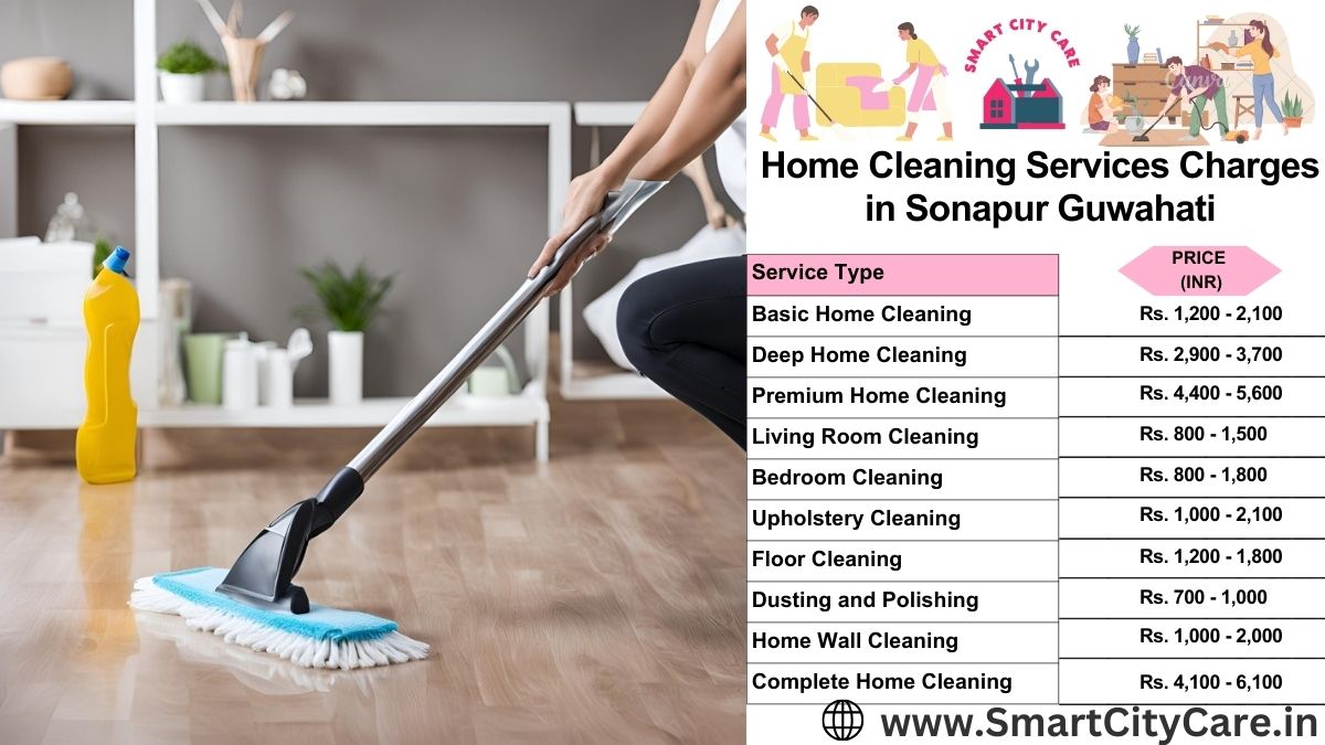 Home Cleaning Charges list in Sonapur, Guwahati