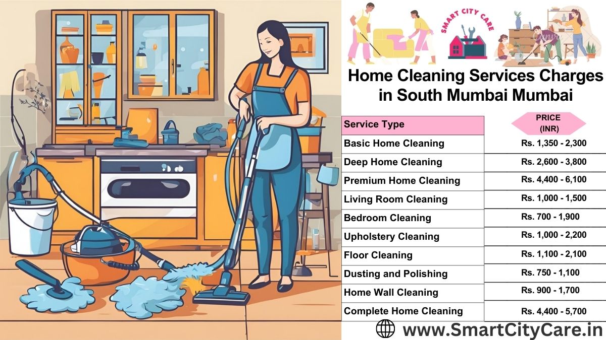 Home Cleaning Charges list in South Mumbai, Mumbai