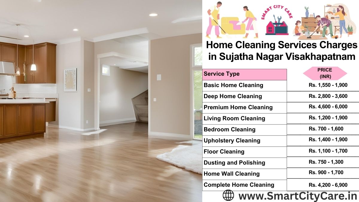 Home Cleaning Charges list in Sujatha Nagar, Visakhapatnam