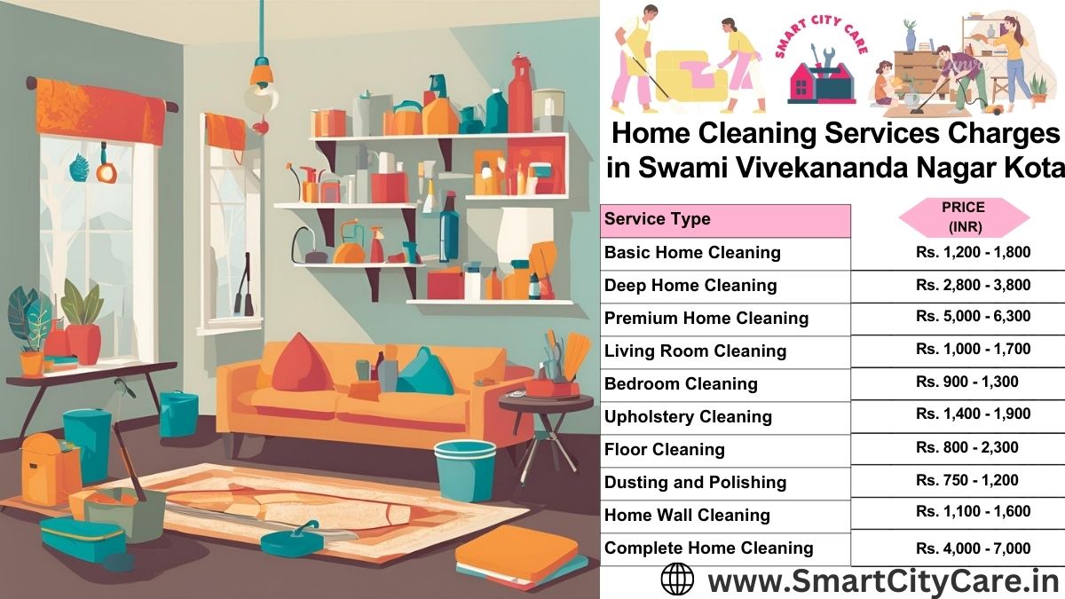 Home Cleaning Charges list in Swami Vivekananda Nagar, Kota