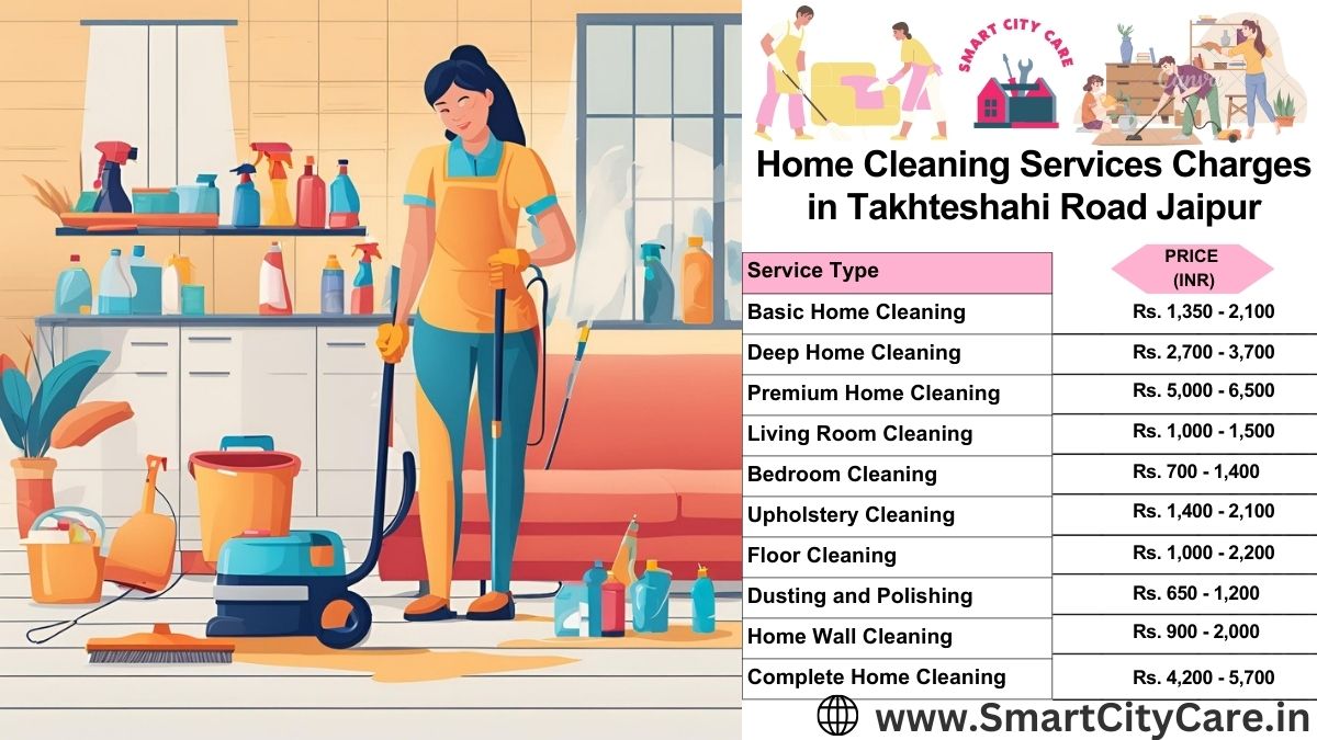 Home Cleaning Charges list in Takhteshahi Road, Jaipur