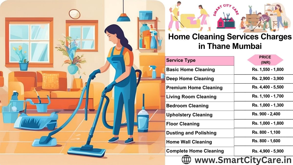 Home Cleaning Charges list in Thane, Mumbai