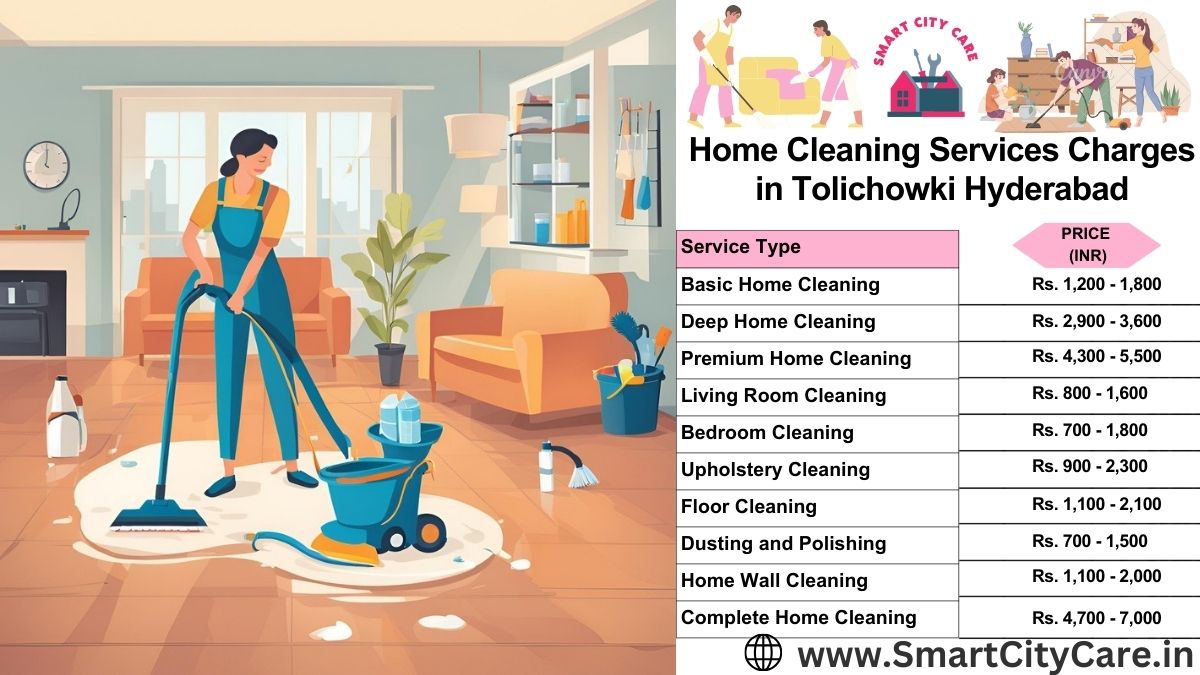 Home Cleaning Charges list in Tolichowki, Hyderabad