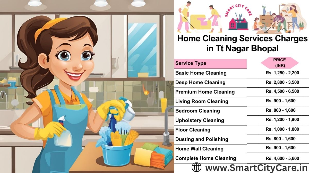 Home Cleaning Charges list in TT Nagar, Bhopal