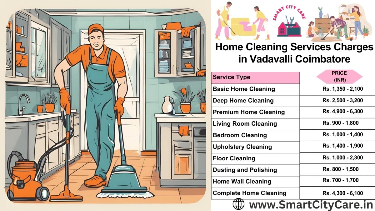 Home Cleaning Charges list in Vadavalli, Coimbatore