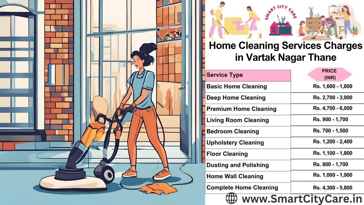 Home Cleaning Charges list in Vartak Nagar, Thane