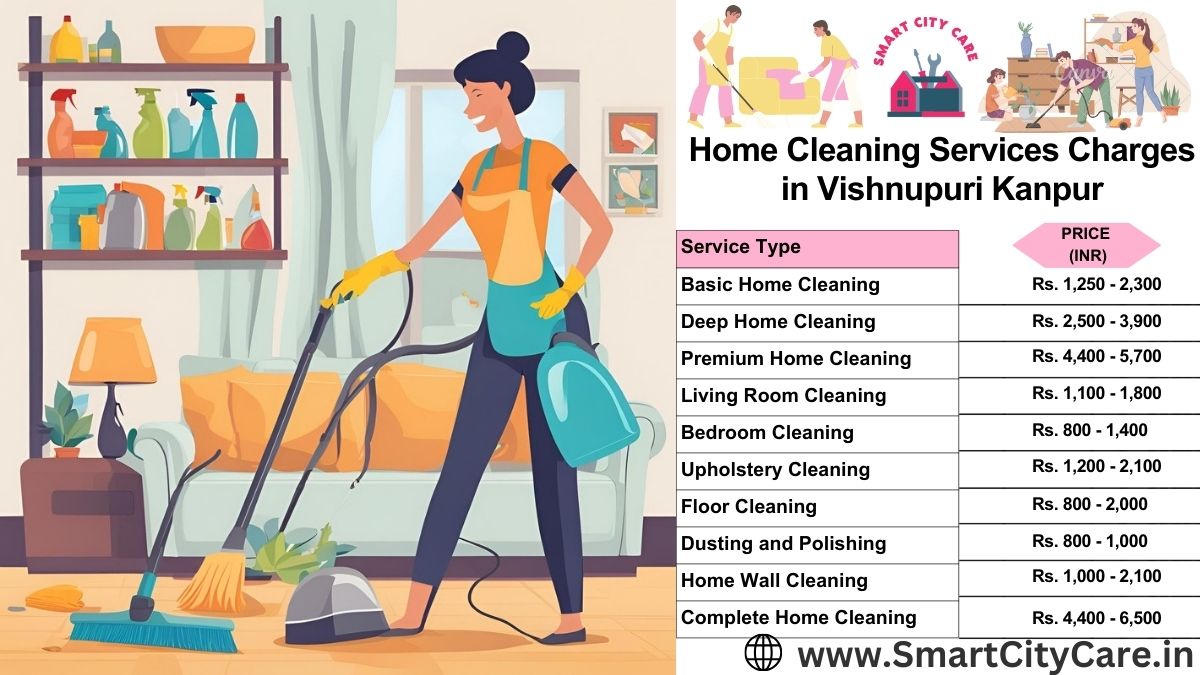 Home Cleaning Charges list in Vishnupuri, Kanpur