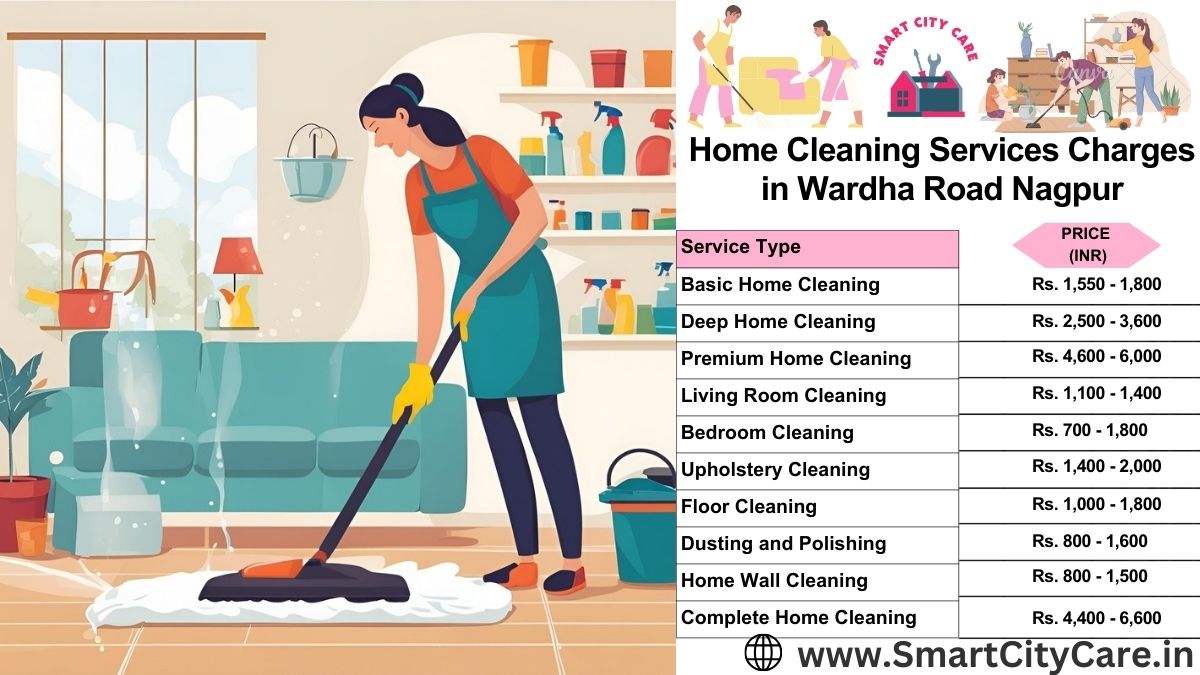 Home Cleaning Charges list in Wardha Road, Nagpur