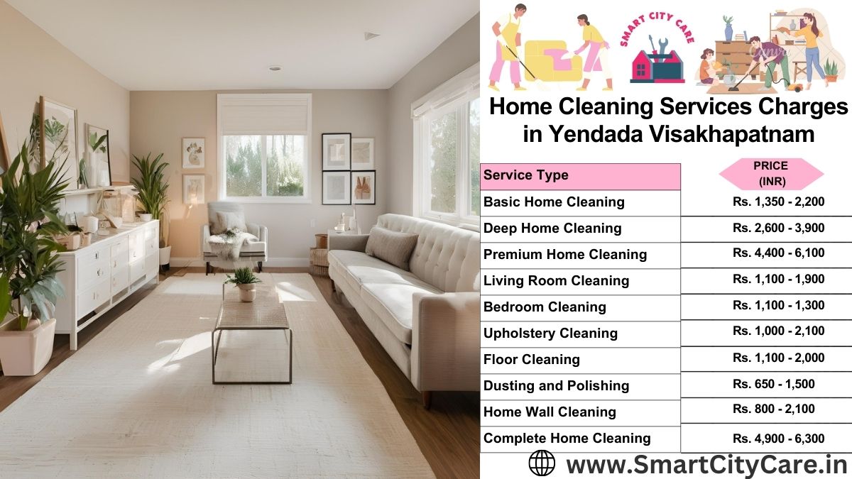 Home Cleaning Charges list in Yendada, Visakhapatnam