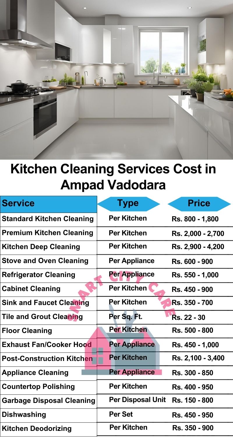 Kitchen cleaning services Ampad, Vadodara price list