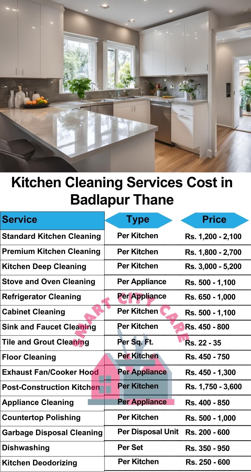 Kitchen cleaning services Badlapur, Thane price list