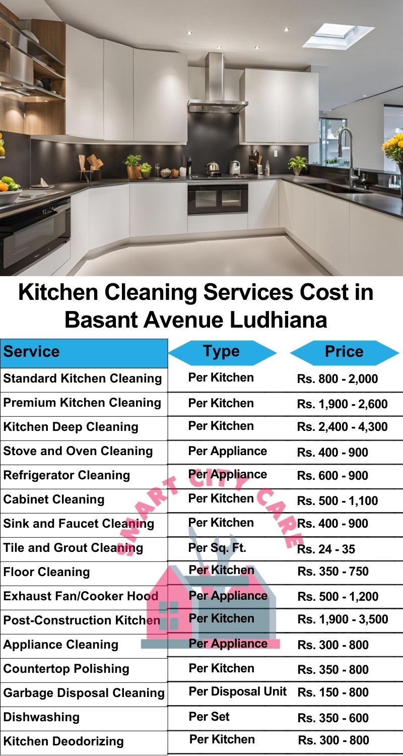 Kitchen cleaning services Basant Avenue, Ludhiana price list