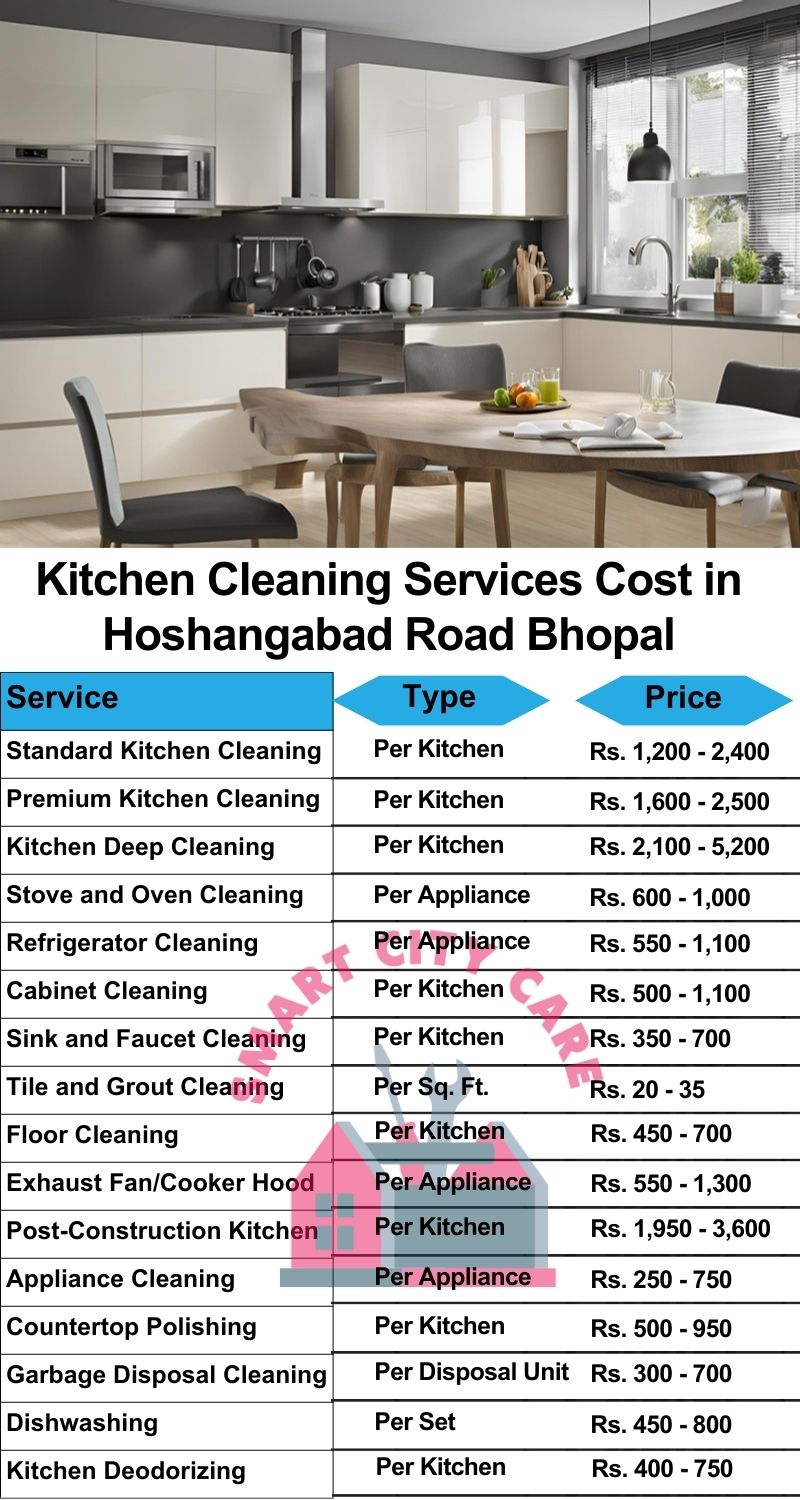 Kitchen cleaning services Hoshangabad Road, Bhopal price list