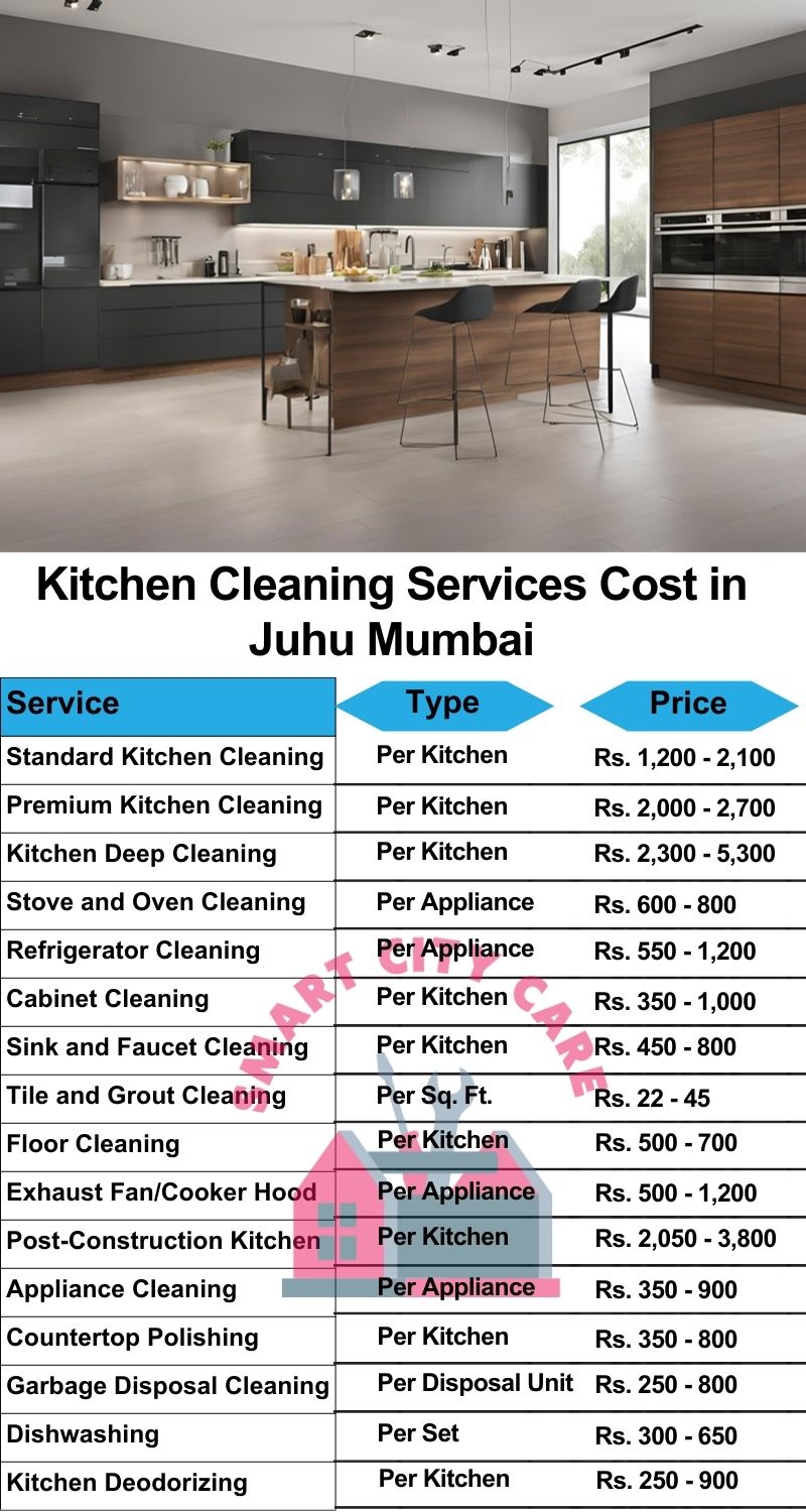 Kitchen cleaning services Juhu, Mumbai price list