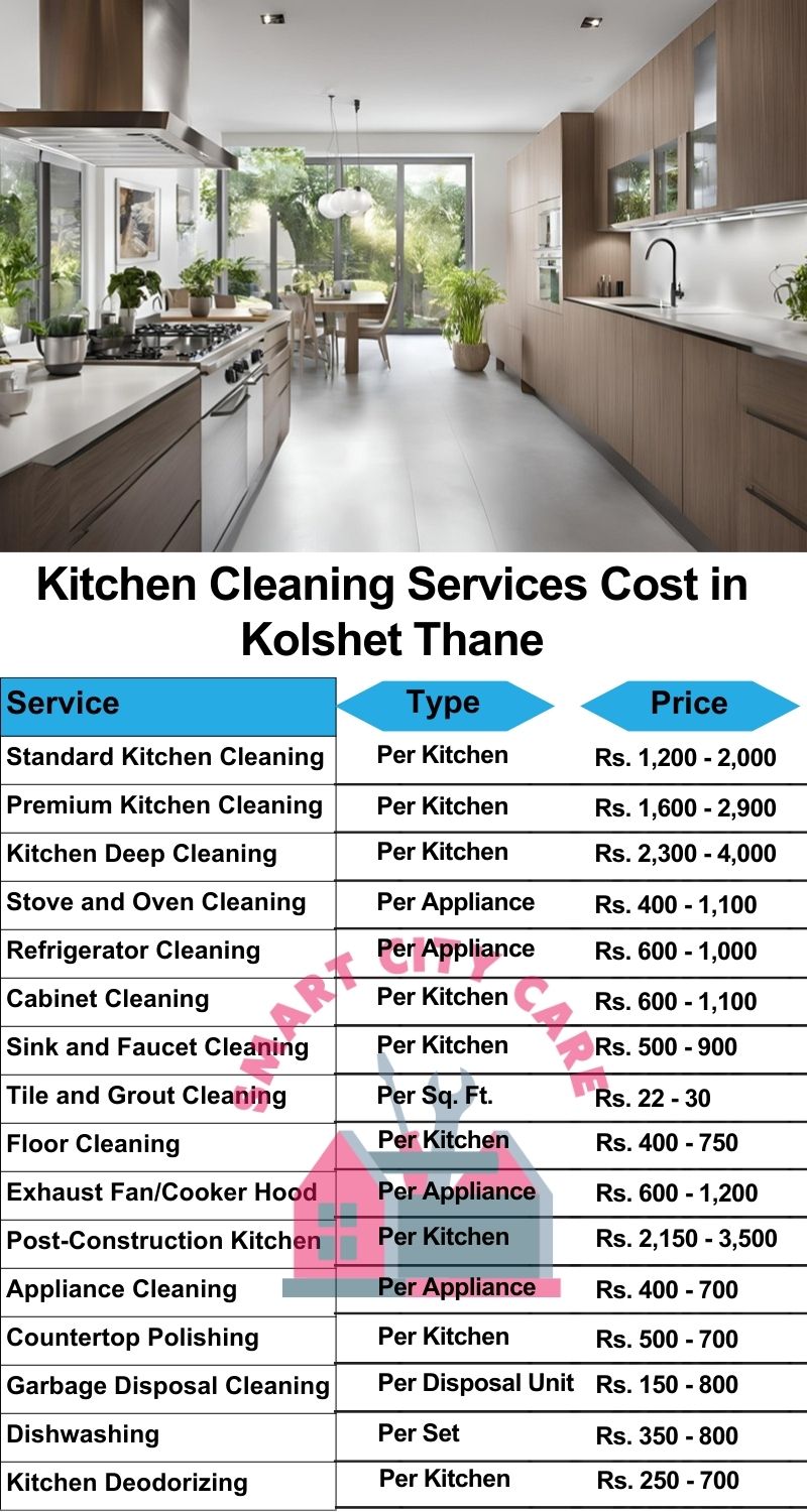 Kitchen cleaning services Kolshet, Thane price list