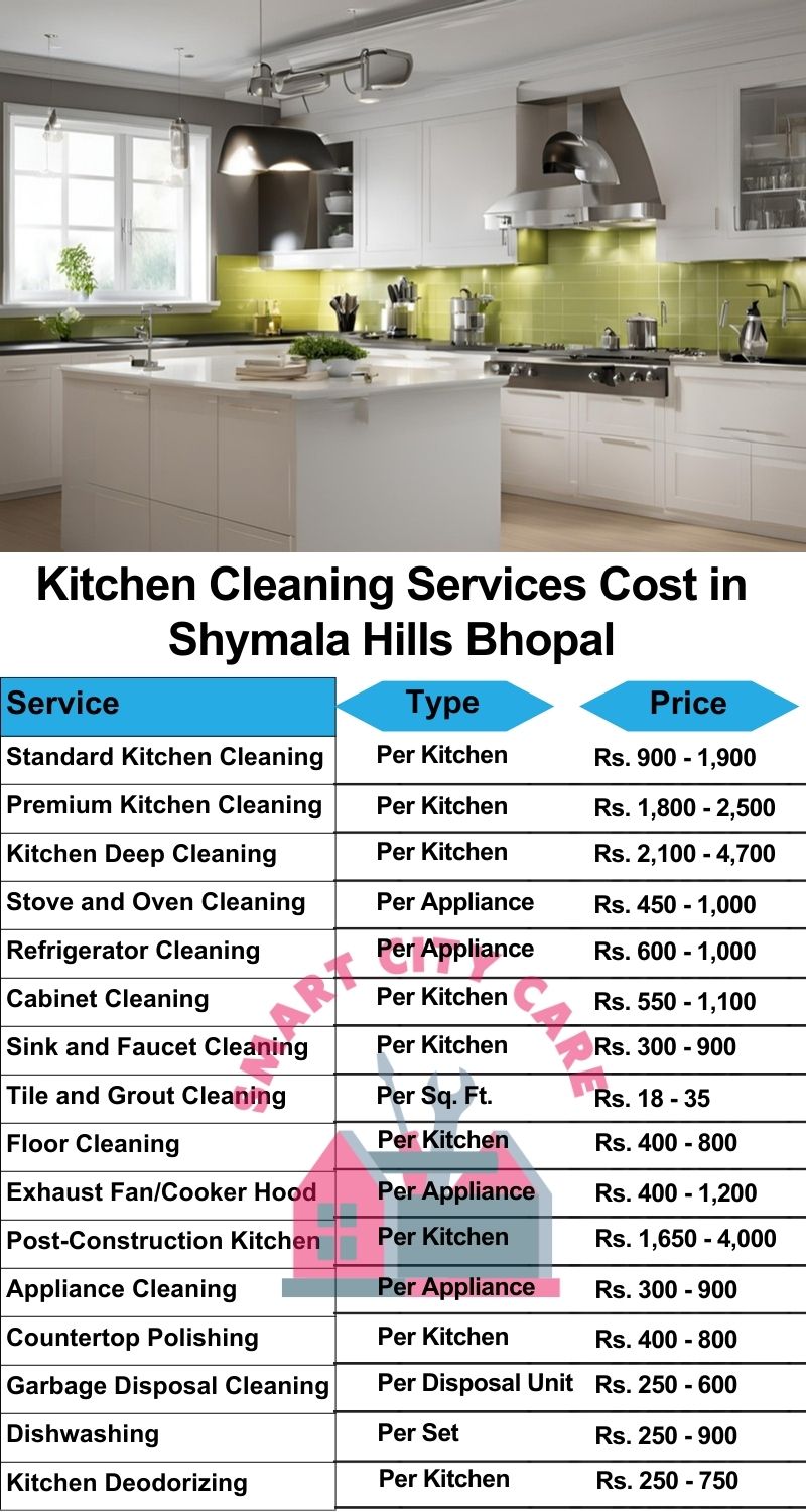 Kitchen cleaning services Shymala Hills, Bhopal price list