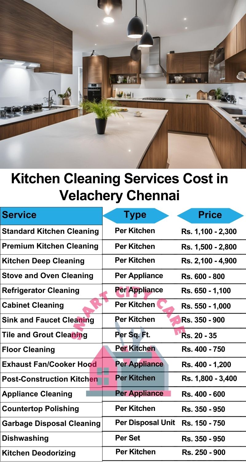 Kitchen cleaning services Velachery, Chennai price list