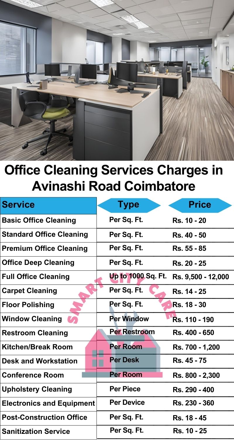 Office cleaning services Avinashi Road, Coimbatore price list