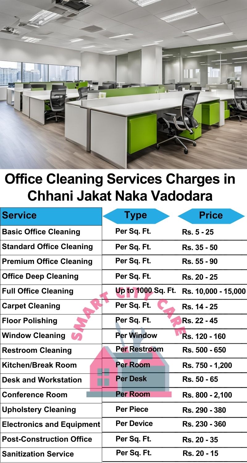 Office cleaning services Chhani Jakat Naka, Vadodara price list