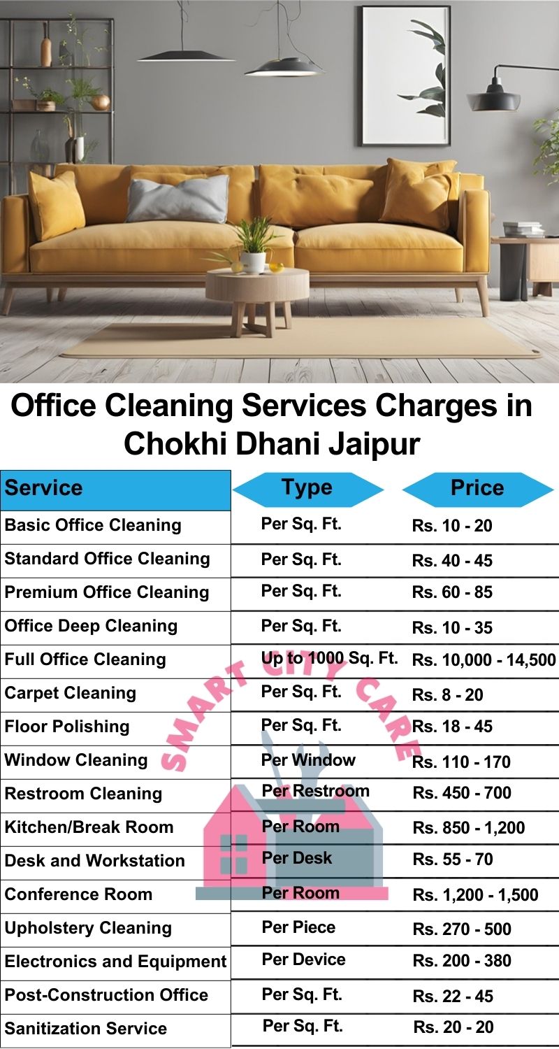 Office cleaning services Chokhi Dhani, Jaipur price list