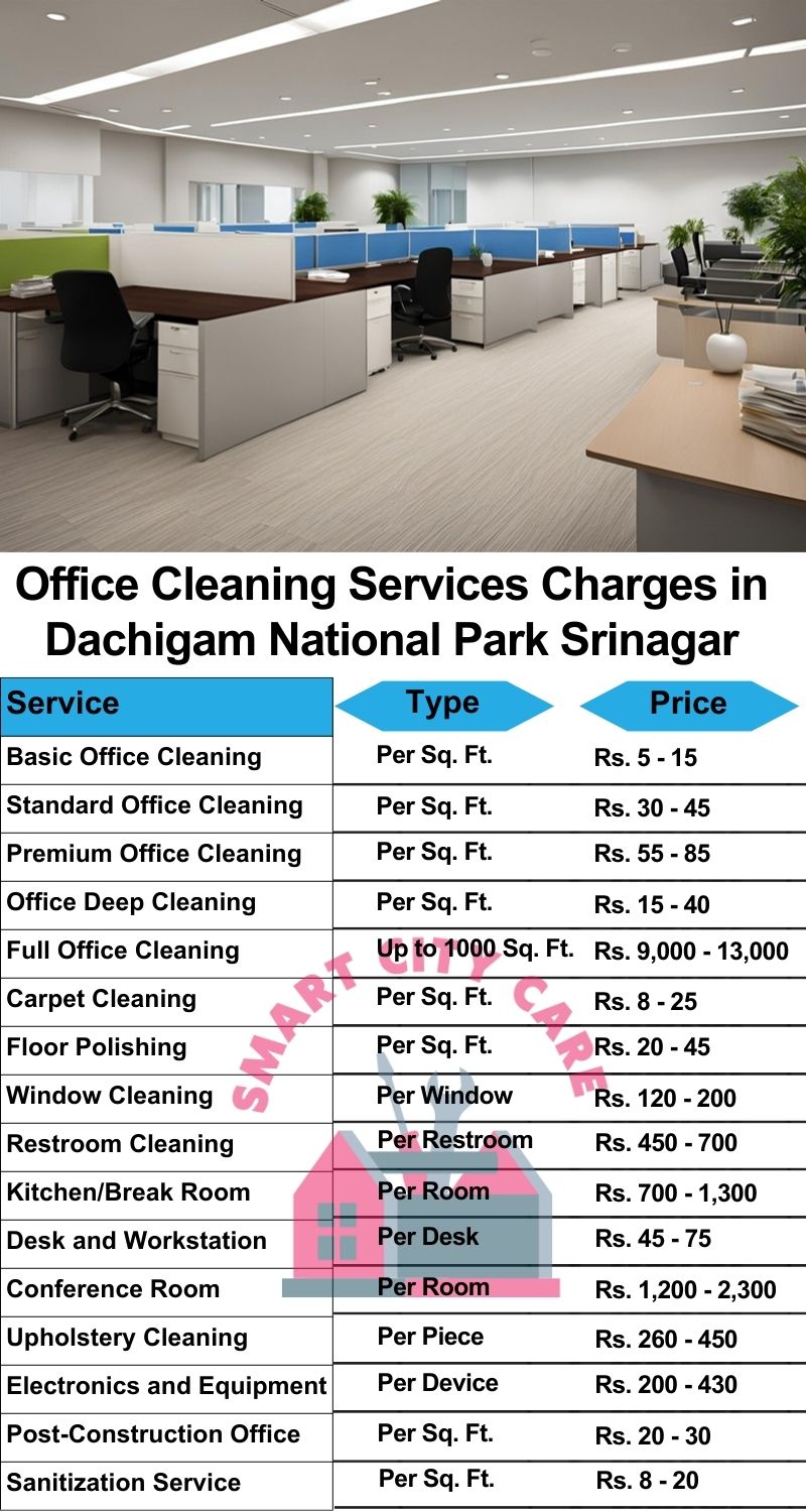 Office cleaning services Dachigam National Park, Srinagar price list