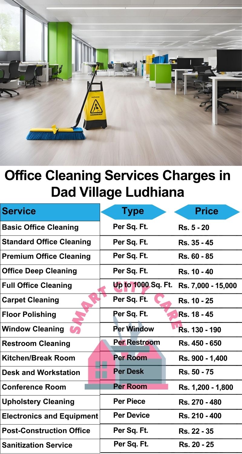 Office cleaning services Dad Village, Ludhiana price list