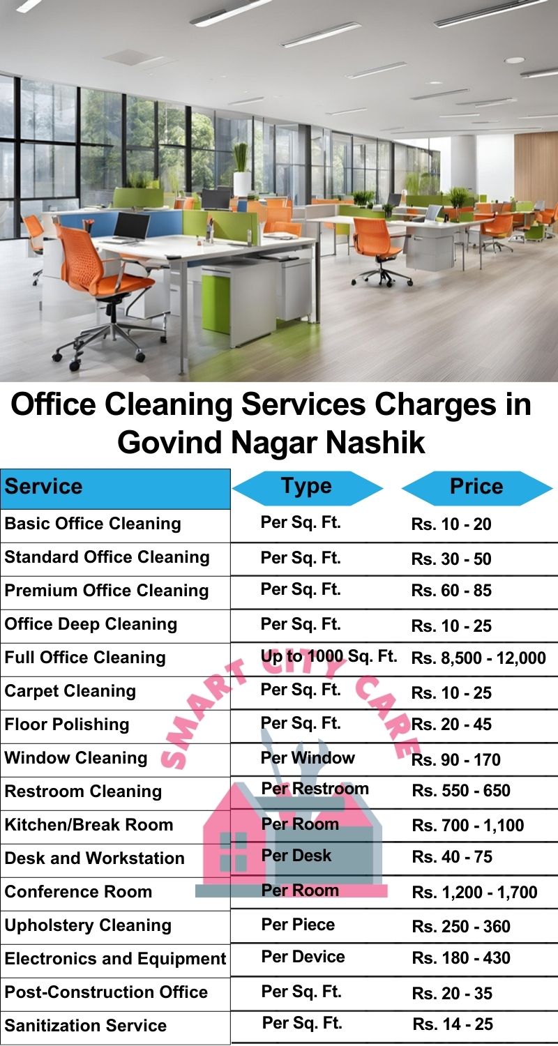 Office cleaning services Govind Nagar, Nashik price list