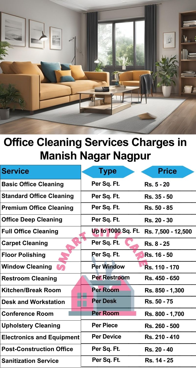 Office cleaning services Manish Nagar, Nagpur price list