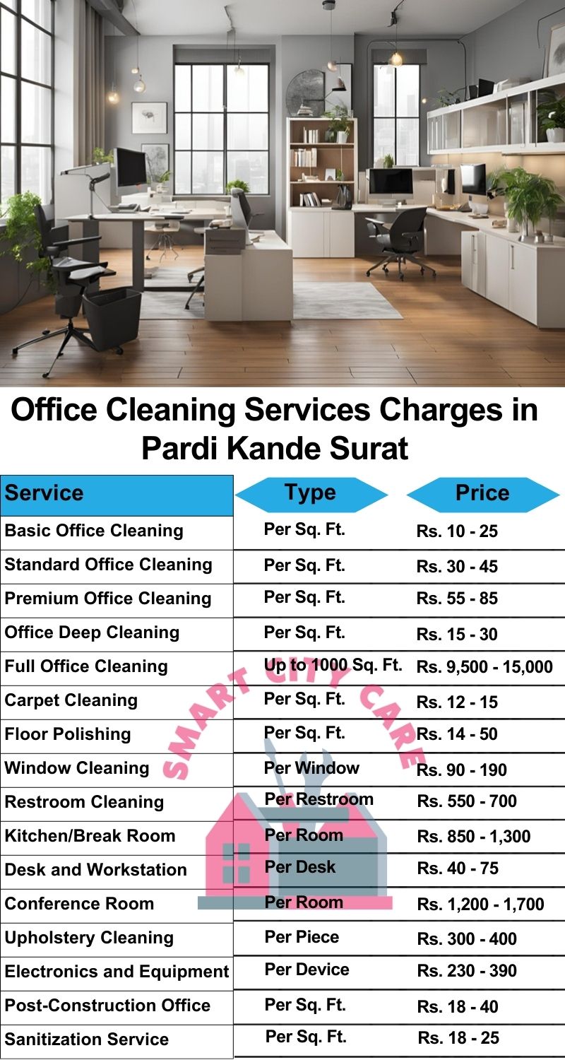 Office cleaning services Pardi Kande, Surat price list