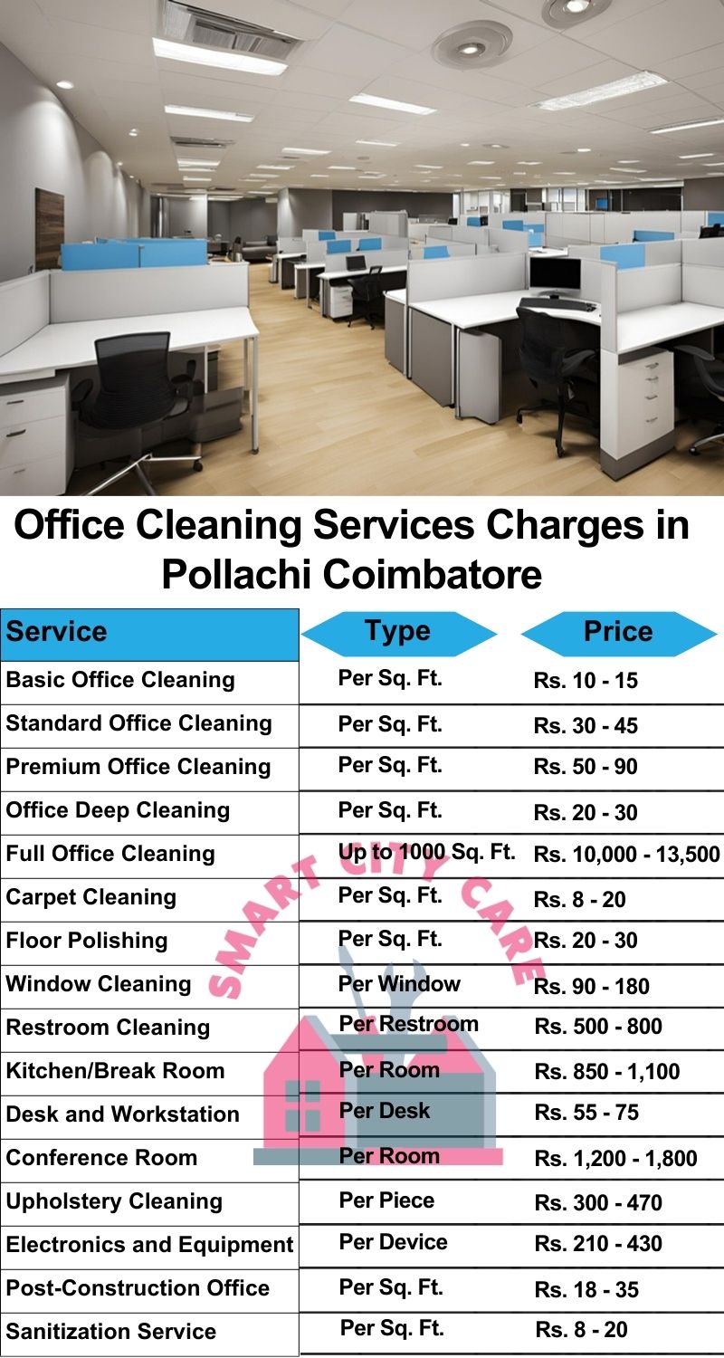 Office cleaning services Pollachi, Coimbatore price list