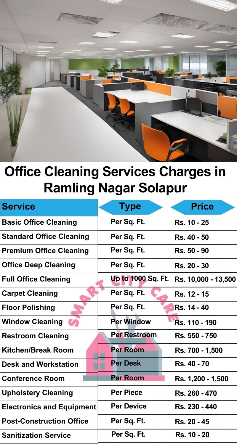 Office cleaning services Ramling Nagar, Solapur price list