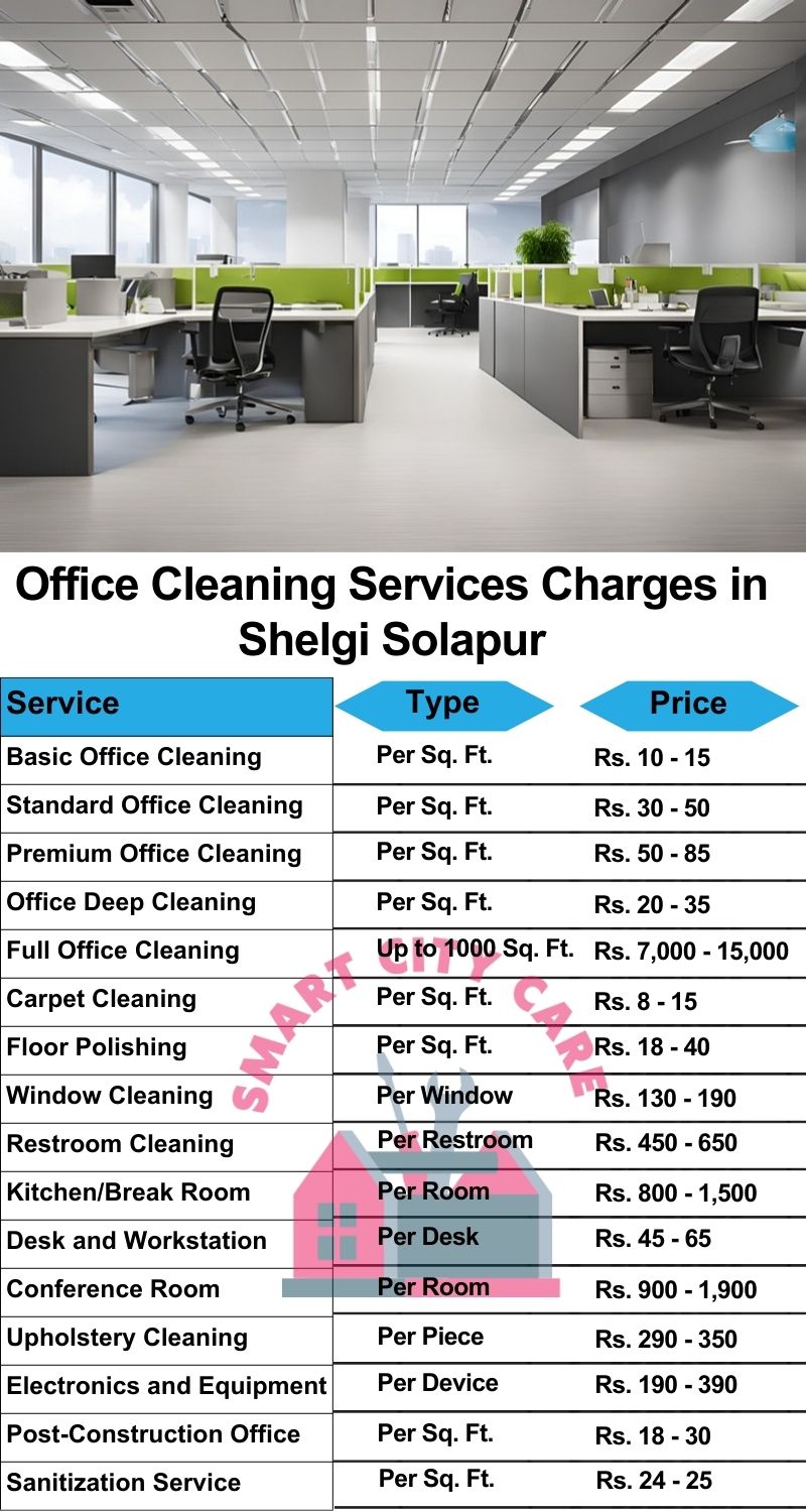 Office cleaning services Shelgi, Solapur price list