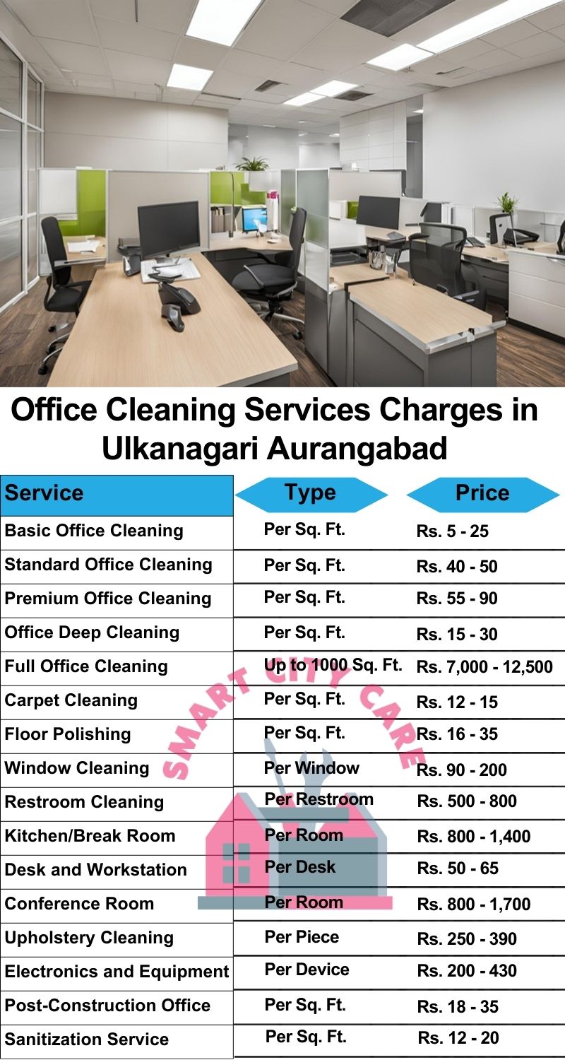 Office cleaning services Ulkanagari, Aurangabad price list