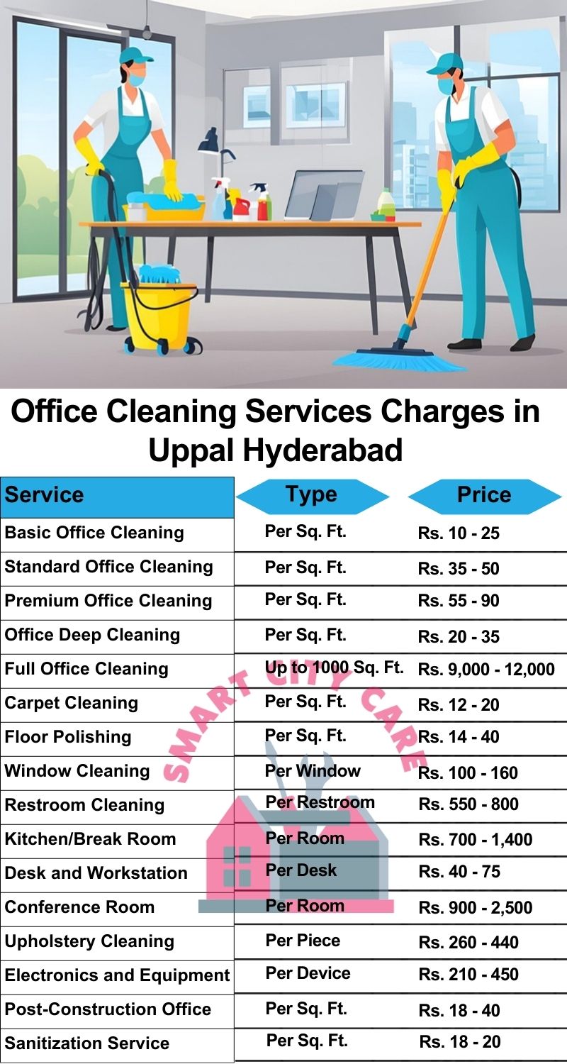 Office cleaning services Uppal, Hyderabad price list