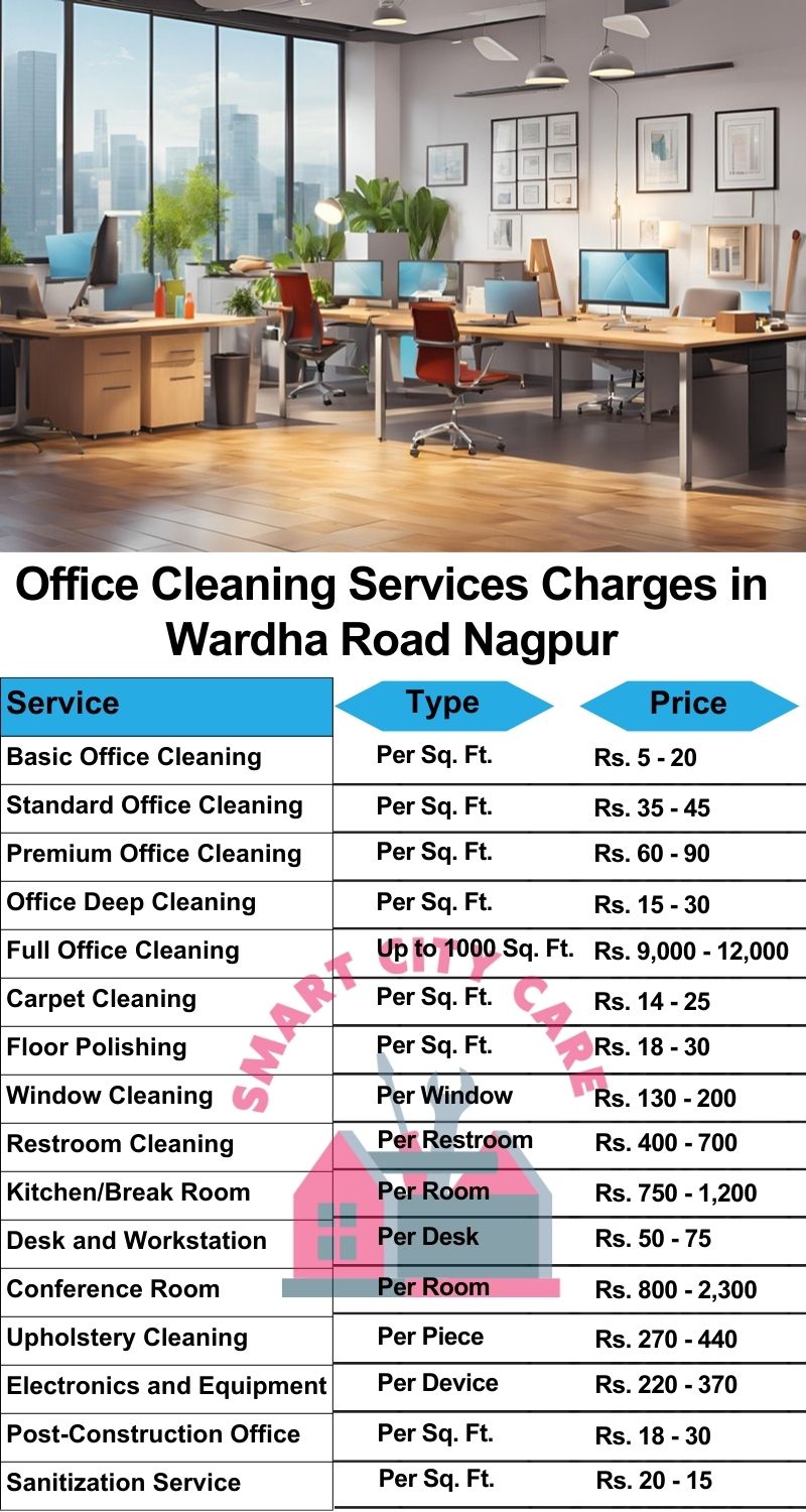 Office cleaning services Wardha Road, Nagpur price list