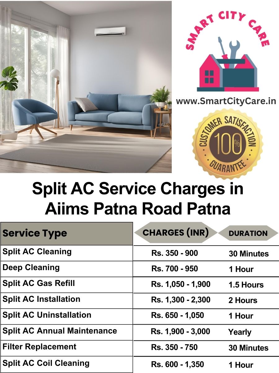 Split AC Service cost list in  AIIMS Patna Road, Patna