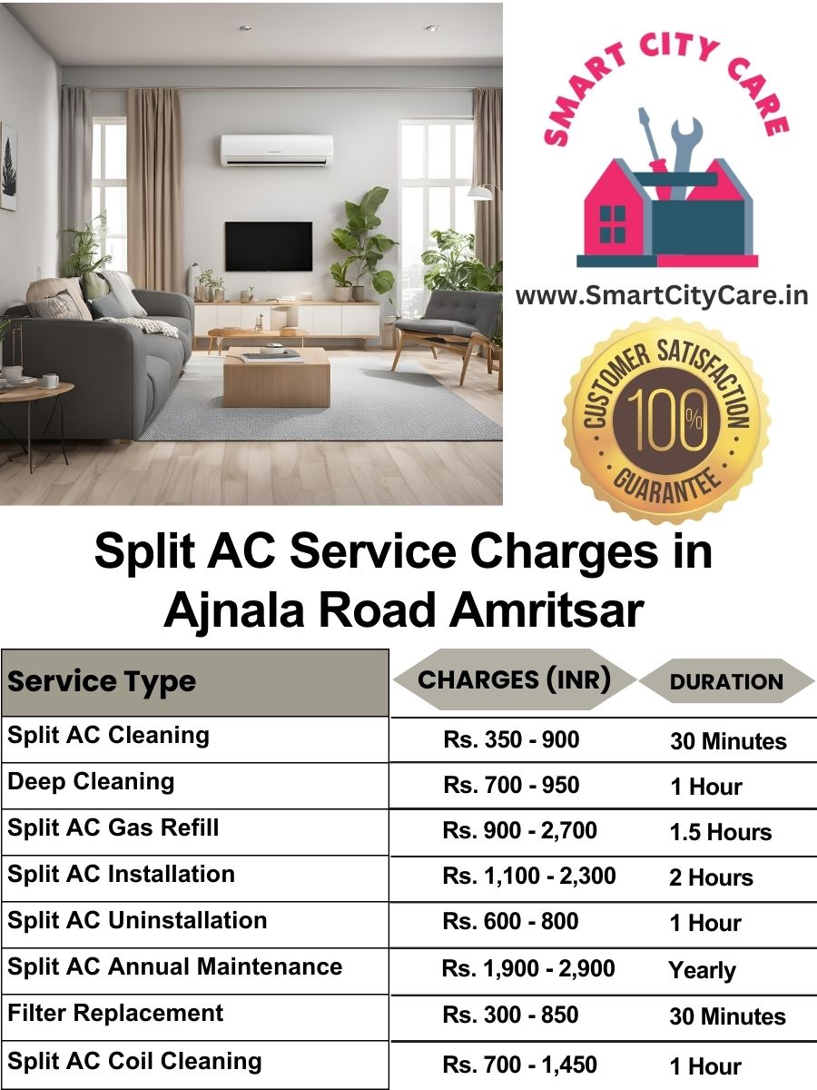 Split AC Service cost list in  Ajnala Road, Amritsar