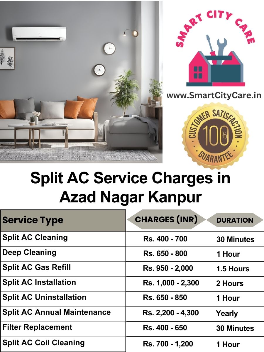 Split AC Service cost list in  Azad Nagar, Kanpur