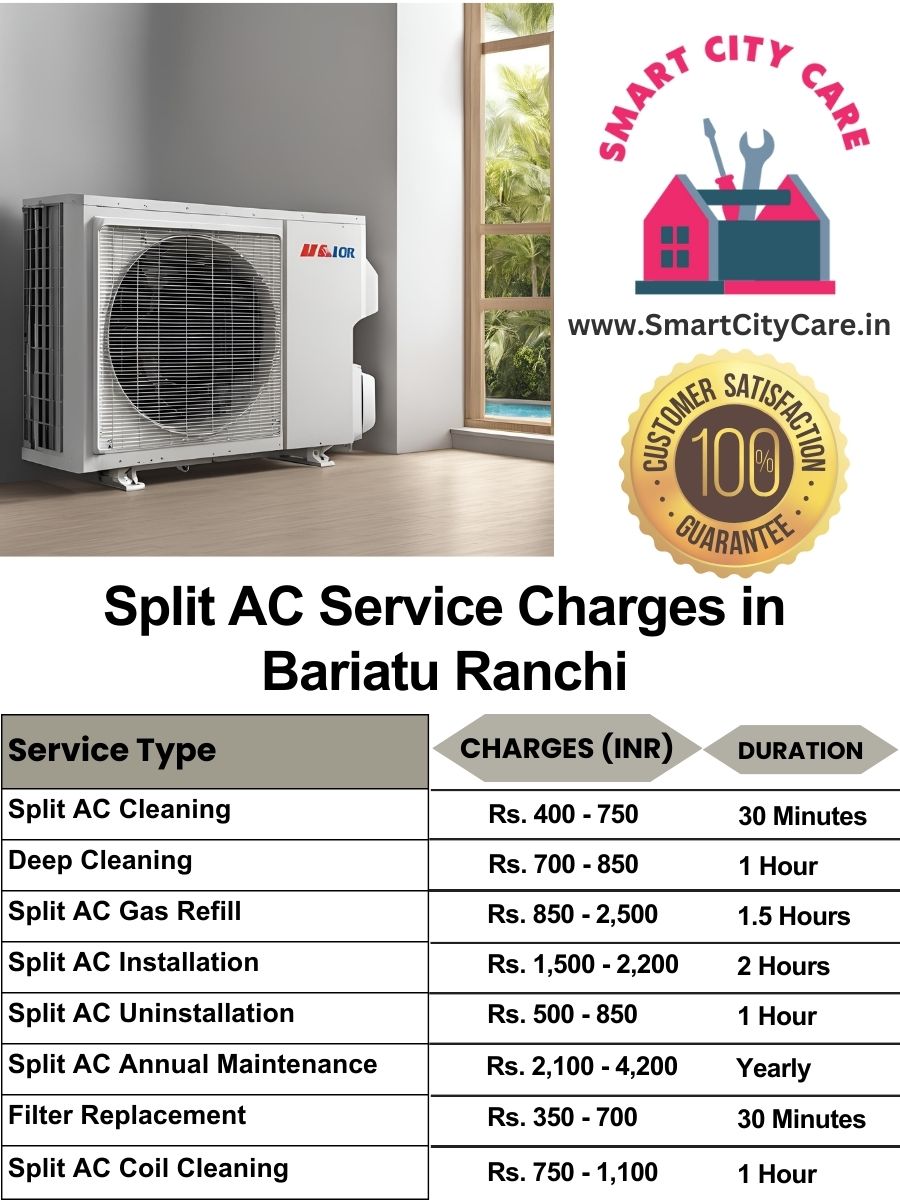 Split AC Service cost list in  Bariatu, Ranchi