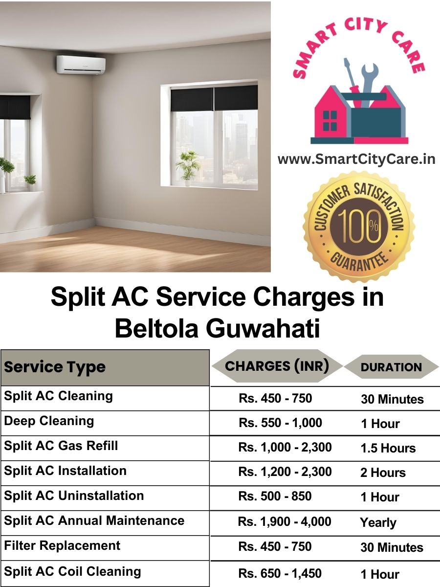 Split AC Service cost list in  Beltola, Guwahati