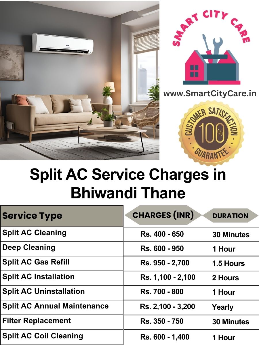 Split AC Service cost list in  Bhiwandi, Thane