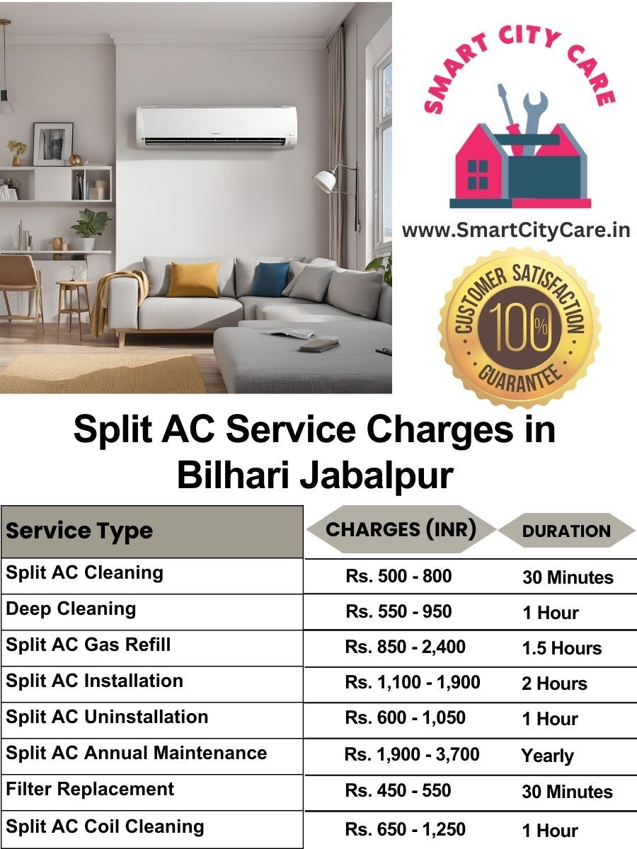 Split AC Service cost list in  Bilhari, Jabalpur