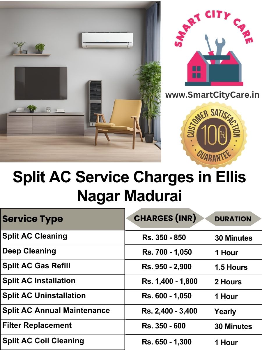 Split AC Service cost list in  Ellis Nagar, Madurai