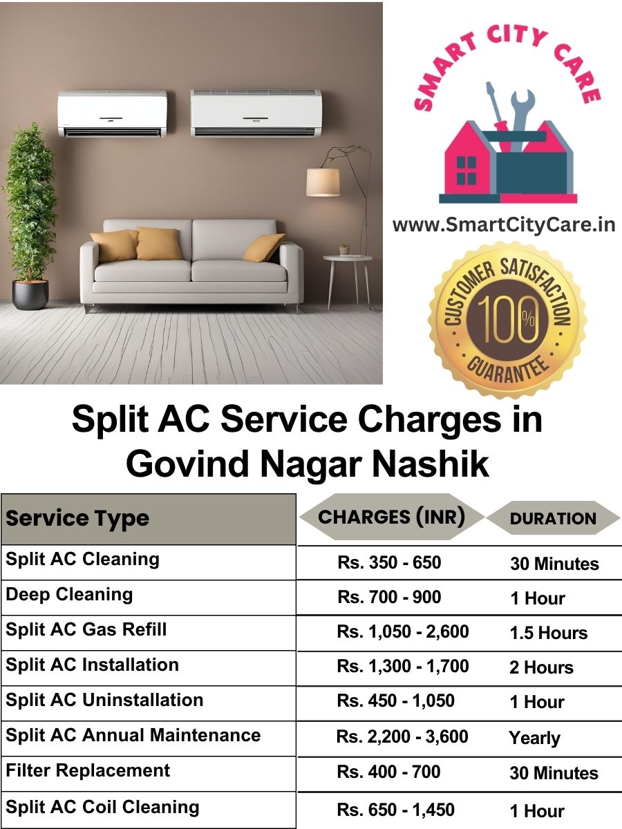 Split AC Service cost list in  Govind Nagar, Nashik