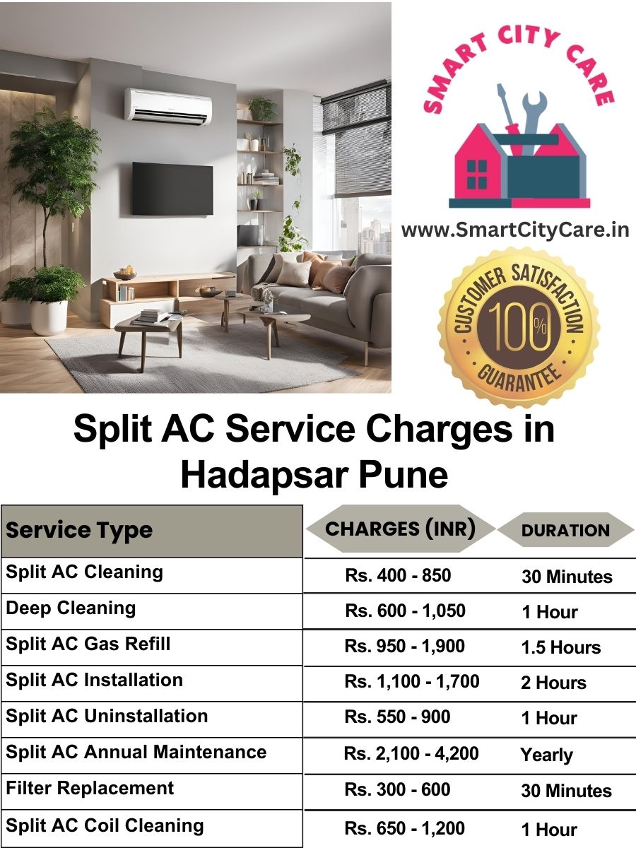 Split AC Service cost list in  Hadapsar, Pune