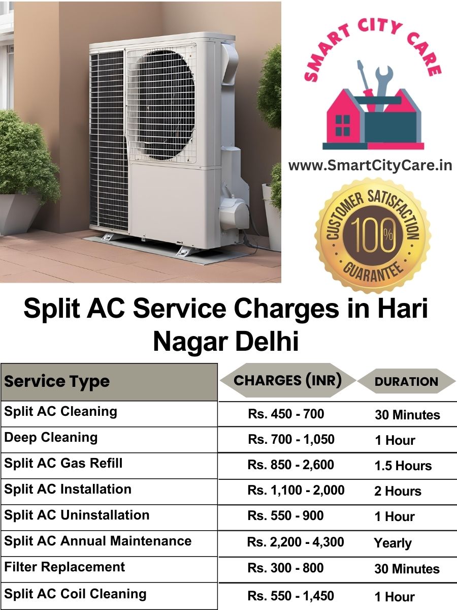 Split AC Service cost in Hari Nagar, Delhi