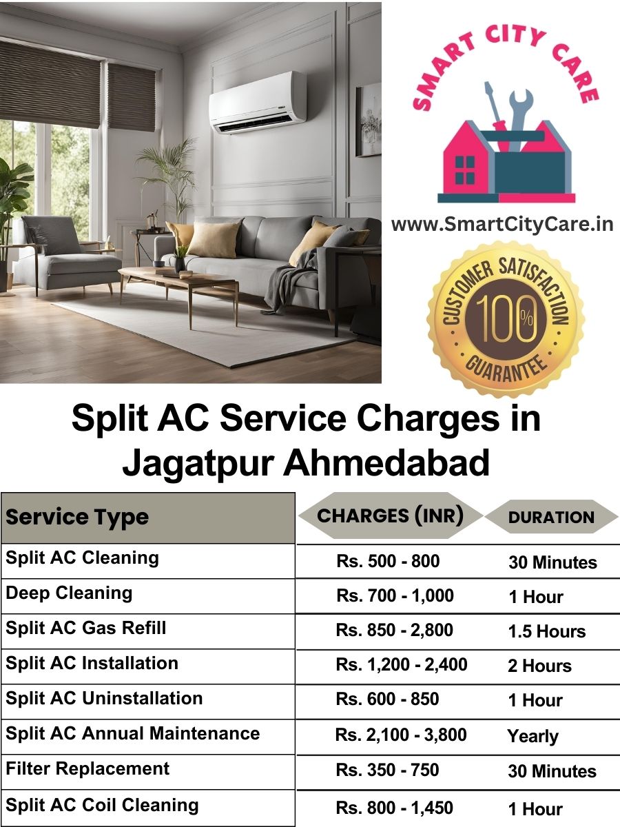Split AC Service cost in Jagatpur, Ahmedabad