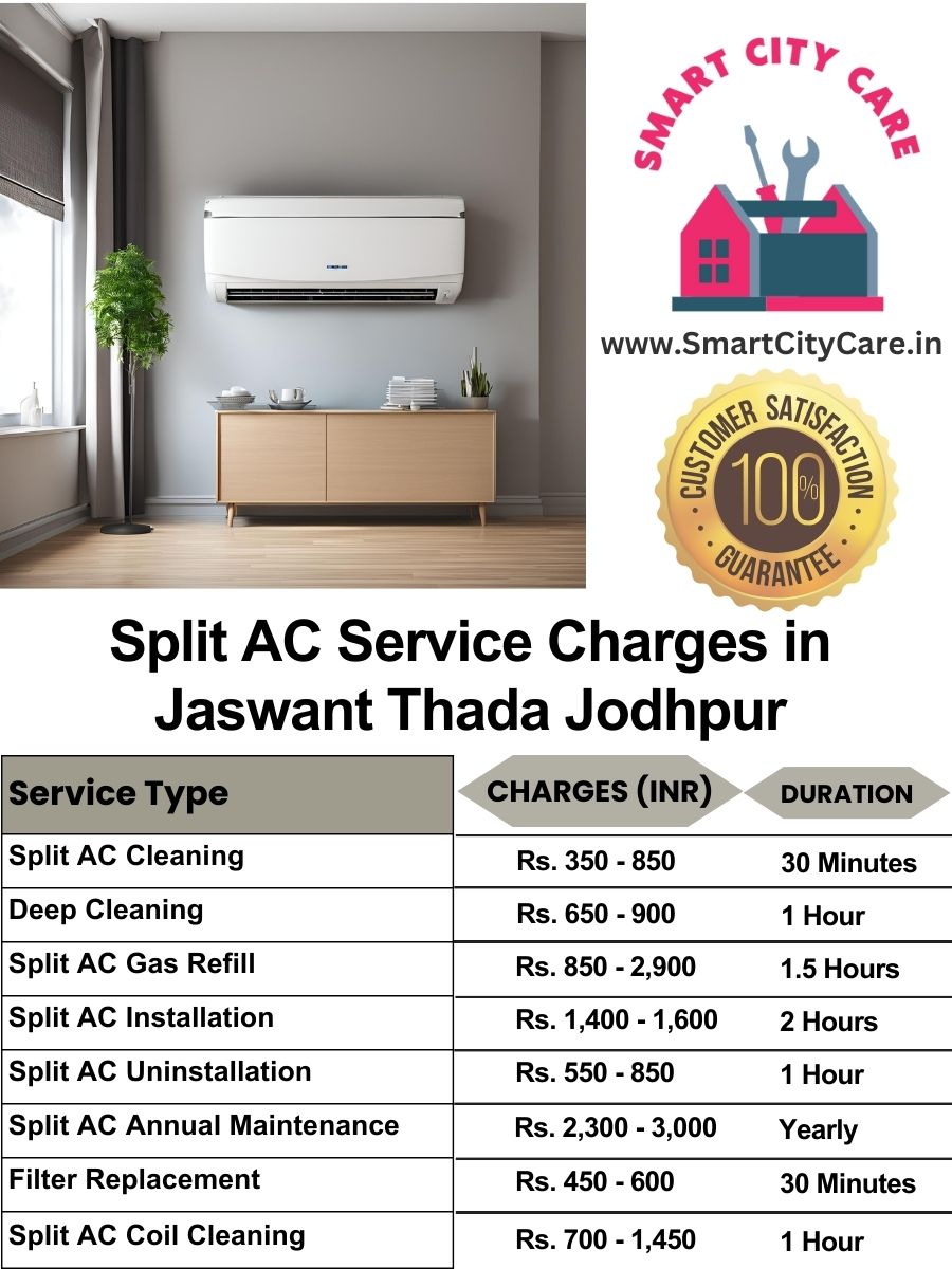 Split AC Service cost list in  Jaswant Thada, Jodhpur